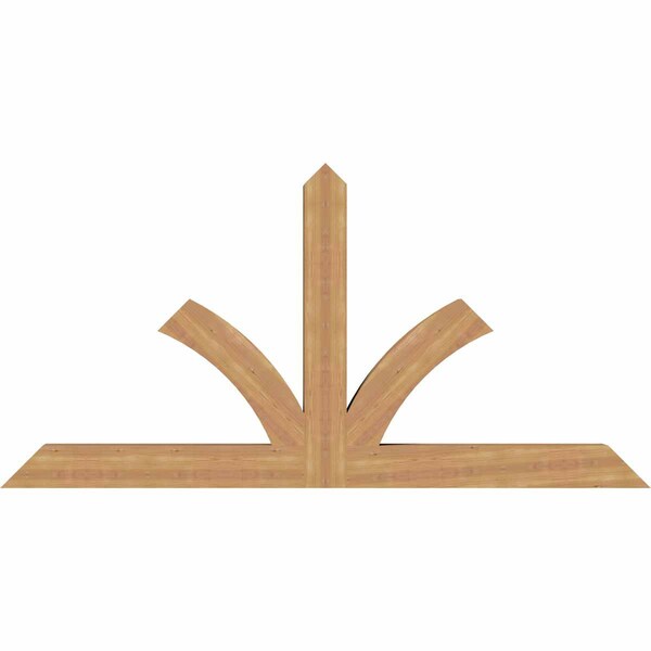 Ekena Millwork Richland Timber Gable Bracket, Western Red Cedar, 84"W x 42"H x 5 1/2"D x 5 1/2"F, 12/12 Pitch GBW084X42X0606RIC00SWR - main